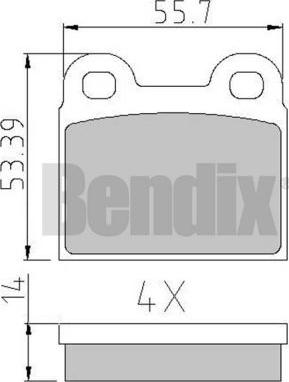 BENDIX 510007 - Kit pastiglie freno, Freno a disco www.autoricambit.com