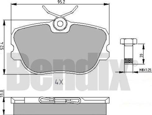 BENDIX 510012 - Kit pastiglie freno, Freno a disco www.autoricambit.com