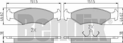 BENDIX 510026 - Kit pastiglie freno, Freno a disco www.autoricambit.com