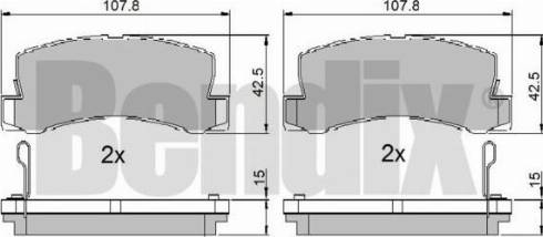 BENDIX 510023 - Kit pastiglie freno, Freno a disco www.autoricambit.com