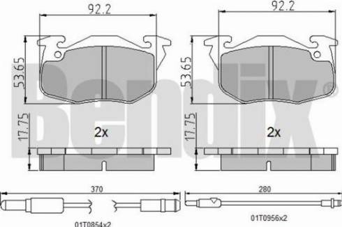 BENDIX 510195 - Kit pastiglie freno, Freno a disco www.autoricambit.com