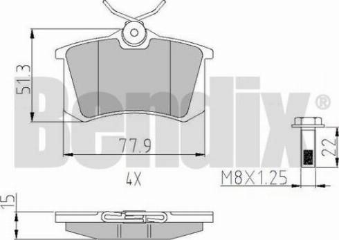 BENDIX 510106 - Kit pastiglie freno, Freno a disco www.autoricambit.com