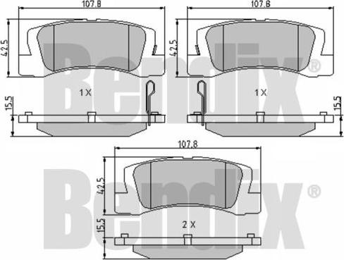 BENDIX 510176 - Kit pastiglie freno, Freno a disco www.autoricambit.com