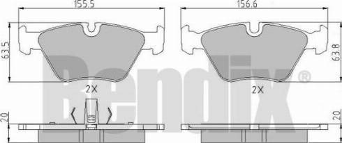 BENDIX 510392 - Kit pastiglie freno, Freno a disco www.autoricambit.com