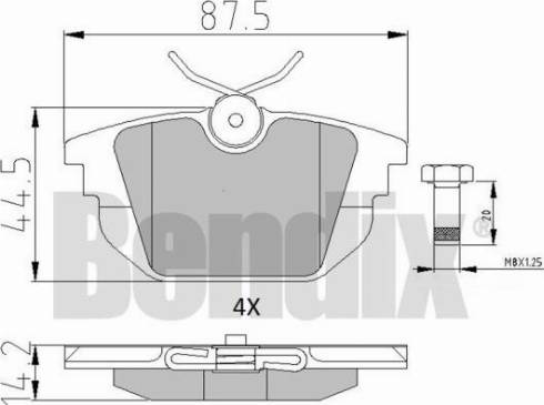 BENDIX 510355 - Kit pastiglie freno, Freno a disco www.autoricambit.com