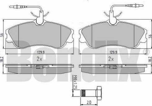 BENDIX 510306 - Kit pastiglie freno, Freno a disco www.autoricambit.com