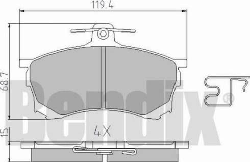 BENDIX 510294 - Kit pastiglie freno, Freno a disco www.autoricambit.com