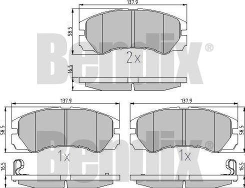 BENDIX 510254 - Kit pastiglie freno, Freno a disco www.autoricambit.com