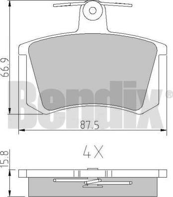 BENDIX 510265 - Kit pastiglie freno, Freno a disco www.autoricambit.com