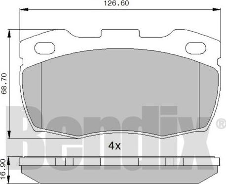 BENDIX 510260 - Kit pastiglie freno, Freno a disco www.autoricambit.com