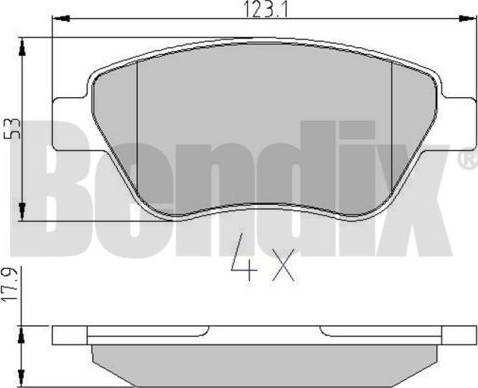 BENDIX 510211 - Kit pastiglie freno, Freno a disco www.autoricambit.com