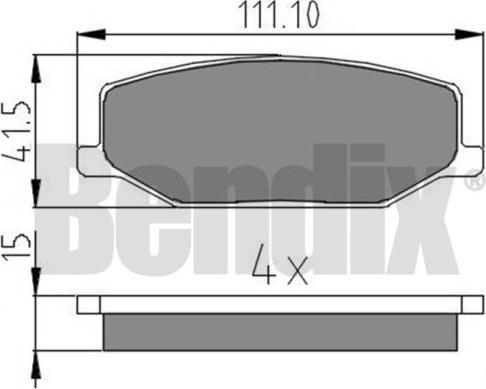 BENDIX 510286 - Kit pastiglie freno, Freno a disco www.autoricambit.com