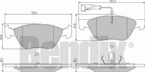 BENDIX 510288 - Kit pastiglie freno, Freno a disco www.autoricambit.com