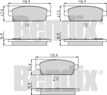 BENDIX 510761 - Kit pastiglie freno, Freno a disco www.autoricambit.com