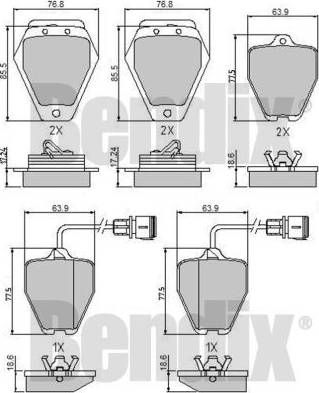 BENDIX 510762 - Kit pastiglie freno, Freno a disco www.autoricambit.com