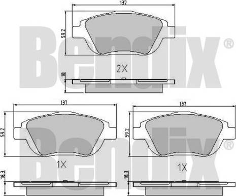 BENDIX 510767 - Kit pastiglie freno, Freno a disco www.autoricambit.com