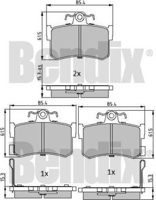 BENDIX 510713 - Kit pastiglie freno, Freno a disco www.autoricambit.com