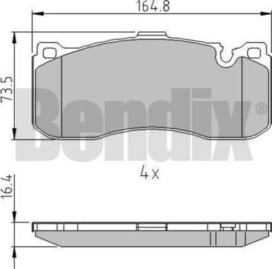 BENDIX 510724 - Kit pastiglie freno, Freno a disco www.autoricambit.com