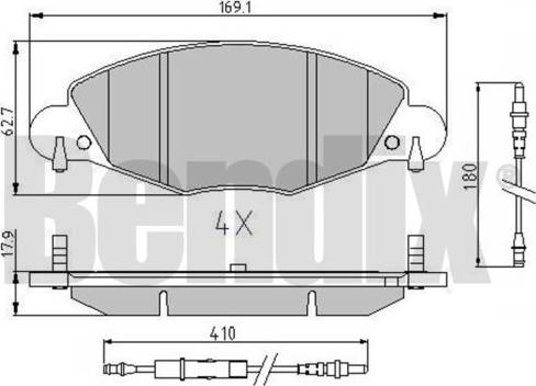 BENDIX 510720 - Kit pastiglie freno, Freno a disco www.autoricambit.com