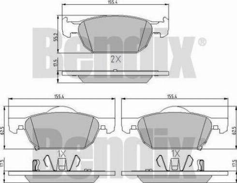 BENDIX 510772 - Kit pastiglie freno, Freno a disco www.autoricambit.com