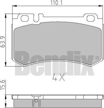 BENDIX 511047 - Kit pastiglie freno, Freno a disco www.autoricambit.com