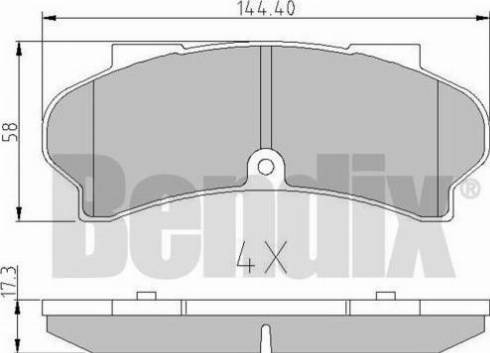 BENDIX 511012 - Kit pastiglie freno, Freno a disco www.autoricambit.com