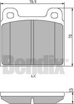 BENDIX 511017 - Kit pastiglie freno, Freno a disco www.autoricambit.com