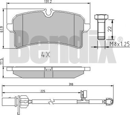 BENDIX 511073 - Kit pastiglie freno, Freno a disco www.autoricambit.com