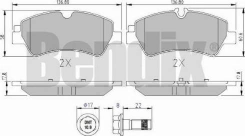 BENDIX 511129 - Kit pastiglie freno, Freno a disco www.autoricambit.com