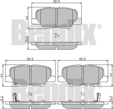 BENDIX 511121 - Kit pastiglie freno, Freno a disco www.autoricambit.com