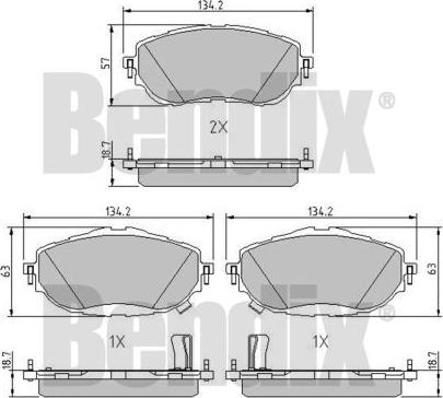 BENDIX 511174 - Kit pastiglie freno, Freno a disco www.autoricambit.com