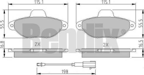 BENDIX 511203 - Kit pastiglie freno, Freno a disco www.autoricambit.com