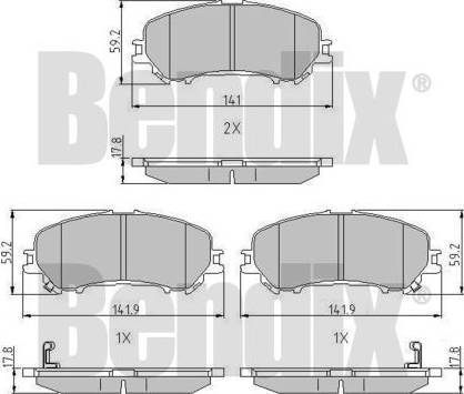 BENDIX 511229 - Kit pastiglie freno, Freno a disco www.autoricambit.com