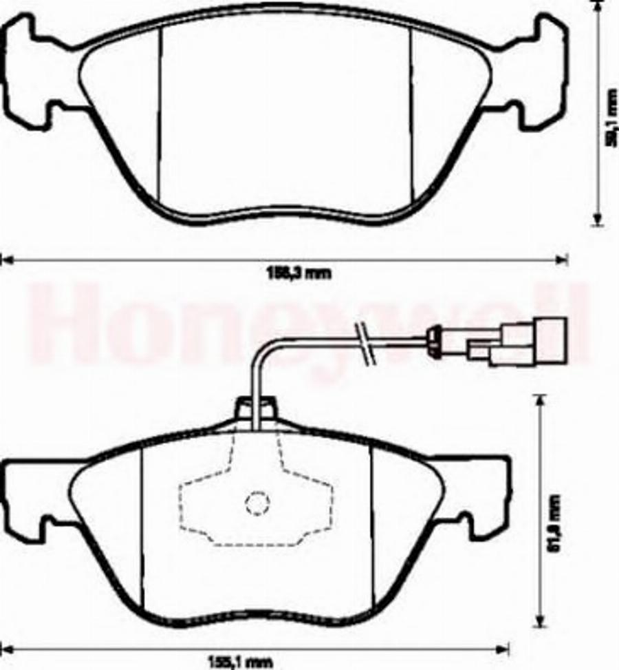 BENDIX 571884B - Kit pastiglie freno, Freno a disco www.autoricambit.com