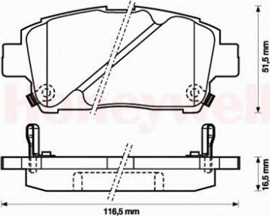 BENDIX 572405B - Kit pastiglie freno, Freno a disco www.autoricambit.com