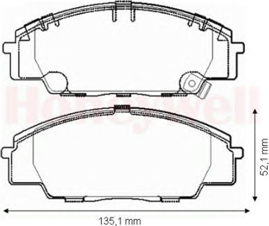 BENDIX 572432B - Kit pastiglie freno, Freno a disco www.autoricambit.com