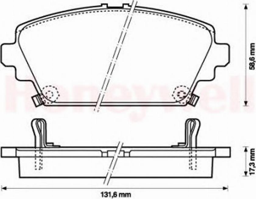 BENDIX 572429B - Kit pastiglie freno, Freno a disco www.autoricambit.com