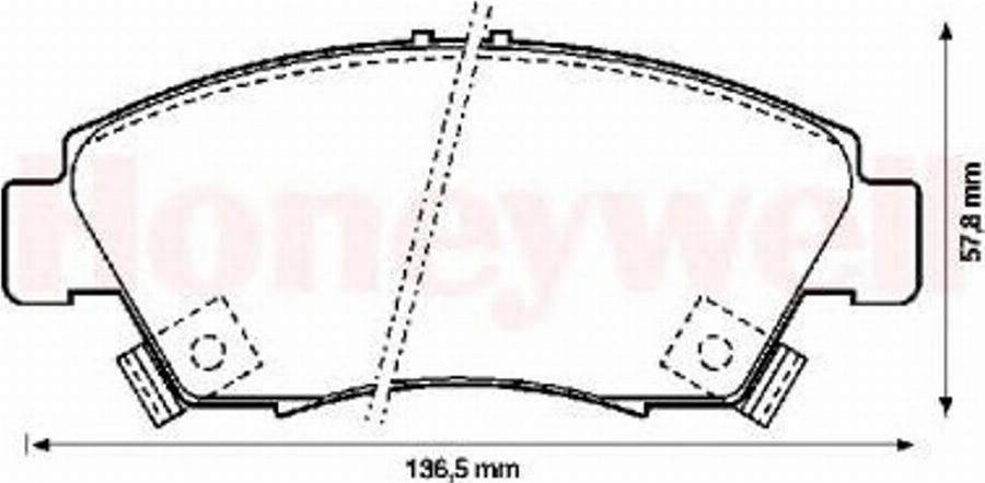 BENDIX 572340B - Kit pastiglie freno, Freno a disco www.autoricambit.com