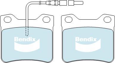 BENDIX DB1988 EURO+ - Kit pastiglie freno, Freno a disco www.autoricambit.com