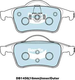 BENDIX DB1456 GCT - Kit pastiglie freno, Freno a disco www.autoricambit.com