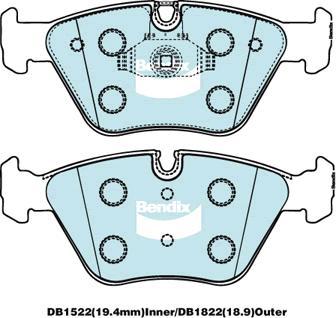 BENDIX DB1522 MKT - Kit pastiglie freno, Freno a disco www.autoricambit.com