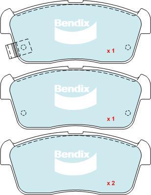 BENDIX DB1674 GCT - Kit pastiglie freno, Freno a disco www.autoricambit.com