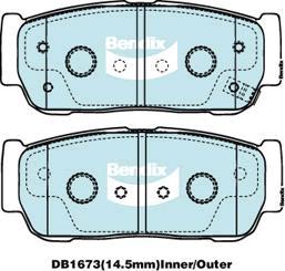 BENDIX DB1673 GCT - Kit pastiglie freno, Freno a disco www.autoricambit.com