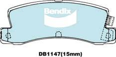 BENDIX DB1147 GCT - Kit pastiglie freno, Freno a disco www.autoricambit.com