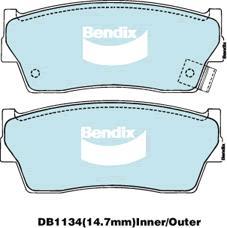 BENDIX DB1134 MKT - Kit pastiglie freno, Freno a disco www.autoricambit.com