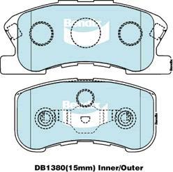 BENDIX DB1380 GCT - Kit pastiglie freno, Freno a disco www.autoricambit.com