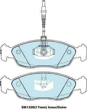 BENDIX DB1339 GCT - Kit pastiglie freno, Freno a disco www.autoricambit.com