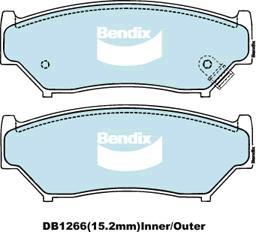 BENDIX DB1266 4WD - Kit pastiglie freno, Freno a disco www.autoricambit.com