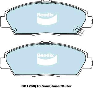 BENDIX DB1268 GCT - Kit pastiglie freno, Freno a disco www.autoricambit.com