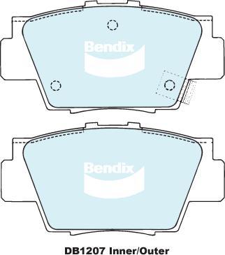 BENDIX DB1207 MKT - Kit pastiglie freno, Freno a disco www.autoricambit.com